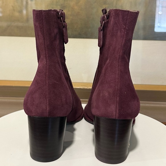 🌹STUART WEITZMAN🌹 Rylan Leather Ankle Boots Cabernet Size: 5.5B - Picture 9 of 14